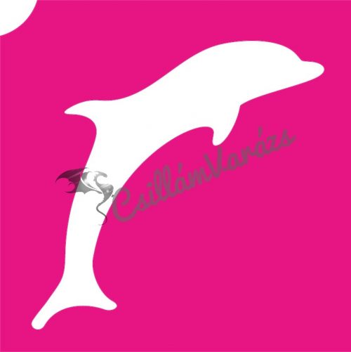 Delfin 17 csillámtetoválás sablon