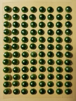 Oliva zöld színű gyöngyház hatású strasszkő (96db)